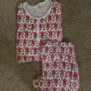 Roller Rabbit pink monkey pajamas